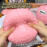Jouet Squishy Cerveau Géant d'Halloween en TPR, à Rebond Lent, Anti-Stress et Relaxant pour l'Anxiété, 14 ans et plus