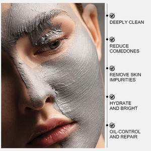 Masques faciaux à la boue Nettoyage en profondeur Éliminateur de points noirs Kit de masque magnétique pour les mains, le nez, les pieds Vegan Sans cruauté Anti-rides Blanchissant - Product Image 3