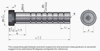 Goupille de guidage pour moule SSPPZ-OC SUJ2 en acier trempé 58HRC, goupille de support de précision rainurée pour moule d'injection