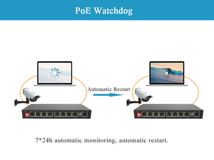 10/100M Commutateur PoE 48v liaison montante ethernet 8 ports commutateur de poe 15.4w cctv caméra utilisation - Product Image 5