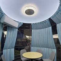 Dôme géodésique en polycarbonate, maison préfabriquée, maison bulle, petite tente capsule, igloo, tente dôme transparente pour le glamping en plein air