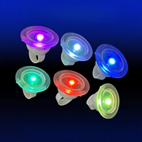 Anneaux lumineux à LED imprimés avec logo personnalisé Cadeaux de fête d'Halloween pour enfants Anneaux lumineux télécommandés en plastique durable