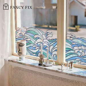 <span class=keywords><strong>Film</strong></span> décoratif réutilisable en PVC à adhérence statique Ocean Melody pour bureaux et appartements, installation facile, échantillon gratuit - Product Image 5