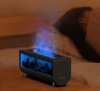 Nouvelle Machine d'Aromathérapie Unique pour Cheminée 2025, Humidificateur d'Arômes à Flamme 7 Couleurs, Diffuseur d'Air Domestique de Bureau 150ml