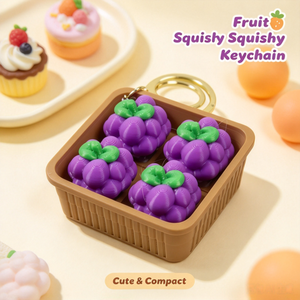 Llavero Antiestrés con Botón de Presión, Diseño de Cesta de Picnic de Frutas Impreso en 3D, Colgante Realista en 3D - Product Image 1