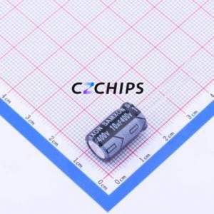 Condensador Electrolítico de Aluminio de Montaje Pasante ERT106M2GG16RR, Componente de Montaje Pasante (THT), D10xL16mm 10uF 20% 400V 5mm - Product Image 1