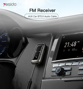 Hot Selling USB Bt5.0 Receiver Transmitter Aux Car Stereo Music Audio FM Transmitter Customizable