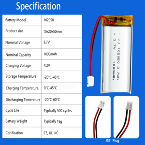 102050 pin <span class=keywords><strong>lithium</strong></span> có thể sạc lại pin <span class=keywords><strong>lithium</strong></span> polymer 1000mAh 3.7V pin <span class=keywords><strong>lithium</strong></span> cho các thiết bị thông minh 803040 102050 - Product Image 2