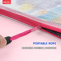 Bolsa Organizadora de Documentos A4 A5 A6 con Logotipo Personalizado, Bolsa Transparente de Malla con Cierre, Carpeta de Archivos Impermeable con Asa y Cierre