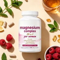 Complément Complexe 20-en-1 Certifié BPF pour Femmes : 240 Capsules de 350 mg de Vitamine D3, K2, Ashwagandha Méthylée, Biotine, Cétones de Framboise et Magnésium