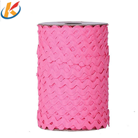 Ruban Jacquard 100% Polyester 8mm, Bordure en Dentelle Zig Zag Douce pour Robe, Sac, DIY, 31 Couleurs Disponibles, Chevron 5mm