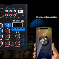 Console de mixage DJ professionnelle 4 canaux avec support pour microphone sans fil, 99 DSP, amplificateur et contrôleur audio