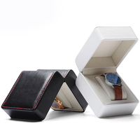 Boîte à montres DIGU en cuir PU noir et blanc, boîte de rangement pour bijoux, bracelets et montres, boîte de présentation, étui à montres en similicuir de haute qualité