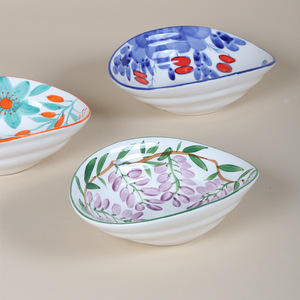 ชามเซรามิกวาดลายดอกไม้ด้วยมือ สำหรับใส่ของว่างและผลไม้ ใช้ในงานปาร์ตี้ - Product Image 2