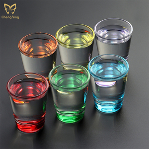 Amzaon แก้วช็อตสีสันสดใสขนาด<span class=keywords><strong>1</strong></span>.9ออนซ์แก้ววิสกี้ขนาดเล็กฐานหนักแก้ววิสกี้แก้วช็อตสีส่วนตัว - Product Image 2