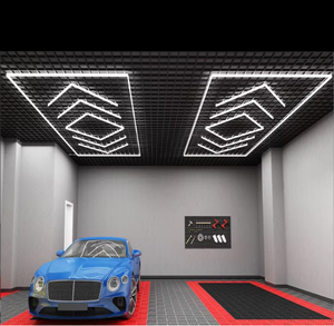 <span class=keywords><strong>Precio</strong></span> de fábrica Hexágono Led Light Car <span class=keywords><strong>Detailing</strong></span> Light Car Showroom Lámpara Taller de reparación de automóviles Luz Led - Product Image 1