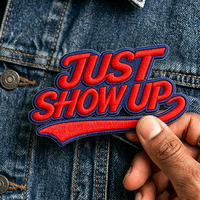 Patch brodé personnalisé en lettres rouges, mini-lettres faites à la main, patchs brodés de motivation de qualité supérieure, patch brodé