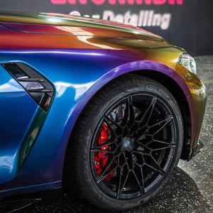 <span class=keywords><strong>Film</strong></span> protecteur de peinture pour carrosserie automobile en vinyle PET de haute qualité, 1,52 x 18 m, changeant de couleur, avec des couleurs violet, bleu et or - Product Image 6