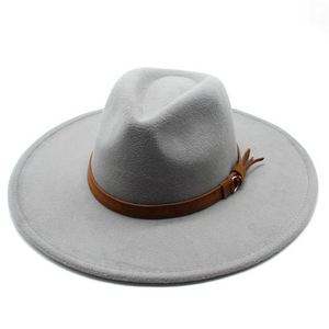 Venta al por Mayor de Sombreros Fedora de Ala Ancha de 9.5 cm con Estampado de Serigrafía Personalizado para Otoño e Invierno, para Mujeres y Hombres, Moda - Product Image 5