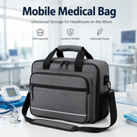 Sac médical portable en nylon grande capacité avec fermeture éclair, organisateur d'articles de soins pour infirmières, idéal pour les soins à domicile, les cliniques et les hôpitaux