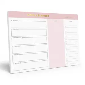 Personalizar Semanal Para Fazer Lista Notas Almofadas Notepad Planejador Semanal Grande com Planejador Diário Planejador de Trabalho Magnético Checklist Notepads