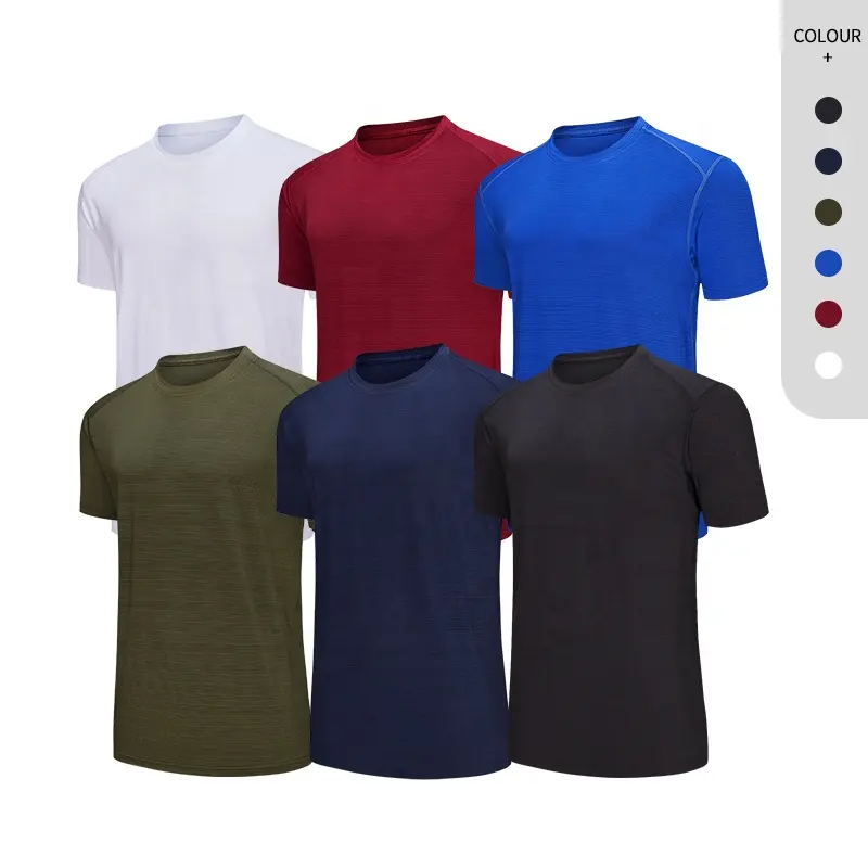 T-shirt da palestra all'ingrosso con 8 colori traspiranti ad alta elasticità per la stampa