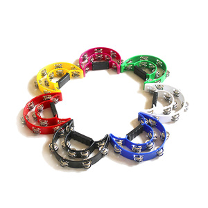 แทมบูรีนพลาสติกสองแถวหลากสีขายส่งราคาดี - Product Image 1