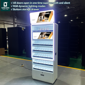 Présentoir à tabac sans fumée grande taille en métal avec double boîte lumineuse pour magasins de tabac et stations-service - Product Image 4