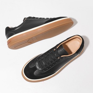 Zapatillas blancas de cuero para hombre con buena transpirabilidad, zapatos casuales de cuero hechos a mano, suela suave de cuero genuino, forro de piel de oveja - Product Image 2
