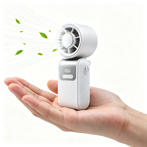 <b>Mini</b> Turbo Handheld 100 Semiconductor Cooling 2400Mah Rechargeable Pocket <b>Fan</b> <b>Usb</b> Charging Led Display High Speed - Product Image 1