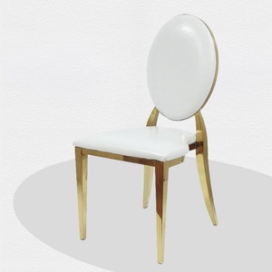 Chaises <span class=keywords><strong>de</strong></span> banquet en acier inoxydable doré et argenté pour événements, mariages et hôtels – Vente en gros à prix réduit - Product Image 2