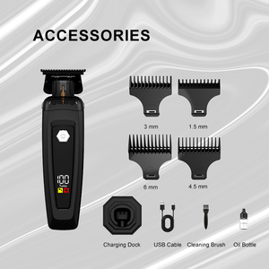 Rasoio Elettrico da Barbiere con Motore Brushless da 7500 giri/min, Produttore OEM Professionale, <span class=keywords><strong>Set</strong></span> Tagliacapelli e Barba Cordless con Base di Ricarica - Product Image 5