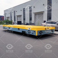 Chariot de transport électrique sans rail en acier à carreaux, résistant à l'abrasion, pour usine