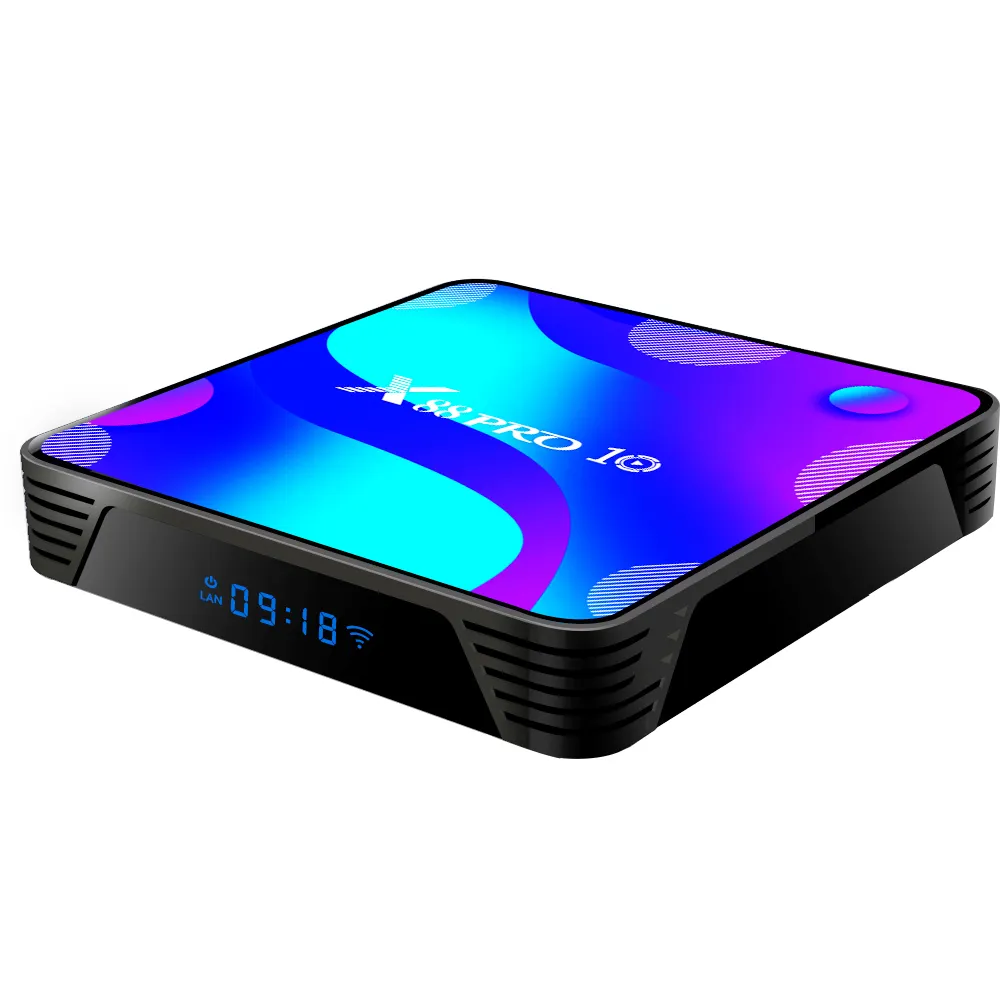 X88 PRO10 android box tv smart tv box 4k hd RK3318 4G 32G dual band wifi for streaming free IPTV