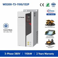 Inverter per Industria Pesante HYTECON 110KW 132KW VFD Trifase 380V 50/60Hz IP20 Sistema di Azionamento a Frequenza 150HP 180HP Velocità Motore AC