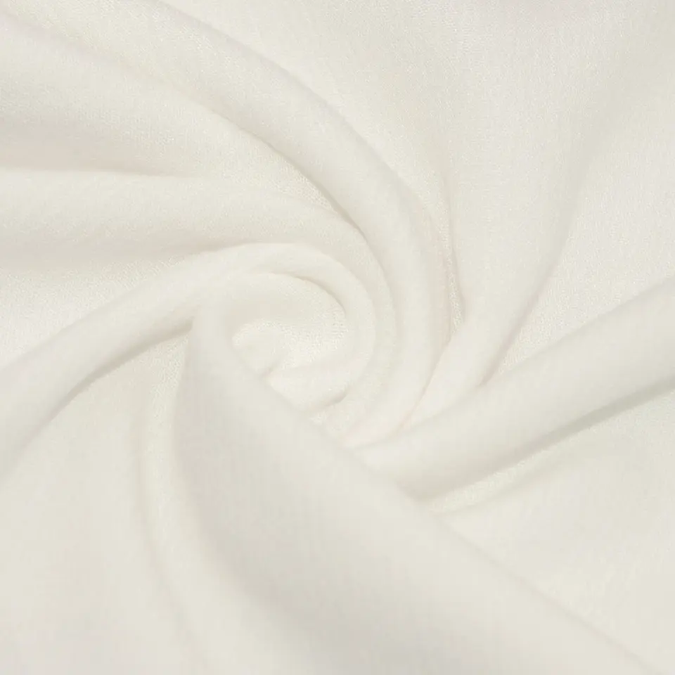 PFD 120gsm रंगाई आपूर्तिकर्ताओं कोरियाई पोशाक मैट सफेद कपड़ा crinkle 100 रेयान विस्कोस क्रेप कपड़े