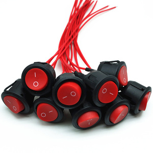 สวิตช์โยกแบบกลม 2 ขา 12 โวลต์ เปิด-ปิด SPST ขนาด 20 มม. สวิตช์โยกขนาดเล็ก 2 ทาง พร้อมแผนผังการเดินสายไฟสำหรับรถยนต์ ยานยนต์ RV - Product Image 5