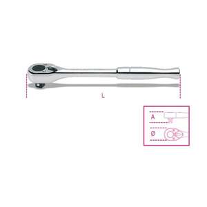 BETA - 009200893 Cliquet réversible à entraînement 1/2 ''avec poignée en métal-EAN 8014230193403 RATCHETS 1/2" - Product Image 1