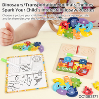 Jeu de puzzle éducatif pour développer la cognition, jouet en bois Montessori pour bébé, puzzle 3D, jouets sensoriels pour enfants avec tableau à dessin