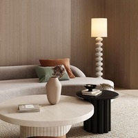 Lampu Lantai LED Resin Putih Ultra Modern untuk Kamar Tidur & Ruang Tamu Desain Kontemporer Lampu Dekoratif Sofa & Kamar Tidur yang Bergaya