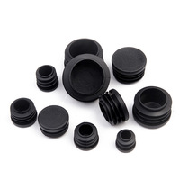 Kit d'assortiment d'embouts de tubes en plastique ronds noirs, embout de poteau de tube pour tube en métal et glissement de protection de meubles