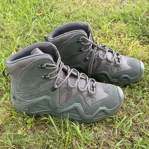 Bottes de désert basses en daim véritable gris TSB07, chaussures tactiques en cuir, randonnée en plein air - Product Image 5