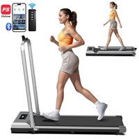 Tapis roulant électrique pliable couleur métallique avec écran LED, intelligent et portable, moteur 0,75 CV, vitesse 1-10 km/h, pour la maison et la salle de sport