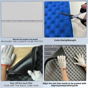 Panneaux de mousse acoustique de polyuréthane | Insonorisation imperméable ignifuge écologique auto-adhésive | Mur/<span class=keywords><strong>plafond</strong></span> de studio d'école - Product Image 3