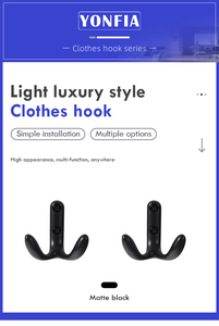 Ganchos para Puerta de Aleación de Zinc YONF 3857F, Gancho para Colgar Ropa, Abrigos, Sombreros, Bolsos, Toallas, Gancho para Pared de Baño - Product Image 6