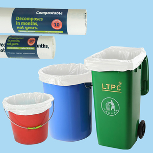 Écologique 100% biodégradable grand sac poubelle côté gousset doublure compostable sac à ordures PLA plastique collecte des ordures - Product Image 4