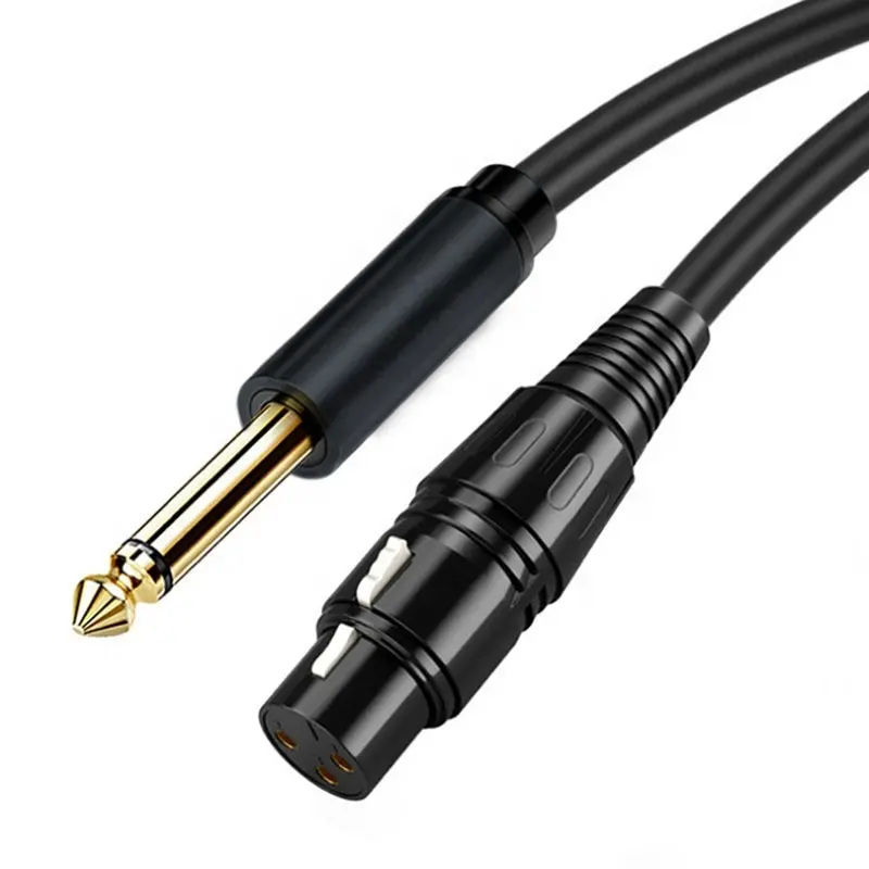 Djxrose — câble adaptateur Audio femelle, 3 broches, convertisseur de guitare, Microphone stéréo équilibré, 6.35 MM 6.35 MM, XLR