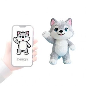 Juguete de Peluche Personalizado Unisex con Diseño de Perro y Técnicas de Bordado para Aliviar el Estrés y Cumpleaños - Product Image 1