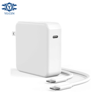 Pengisi Daya Mac Book Pro Air dengan Kabel Pengisian Daya Tipe C 96W 67W 61W Adaptor Daya Cepat USB Tipe C, Kompatibel dengan MacBook Air Pro