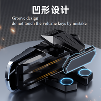 Manette de jeu mobile M01 à six doigts avec touches mécaniques sensibles en alliage, connexion par clip, compatible Android et iOS